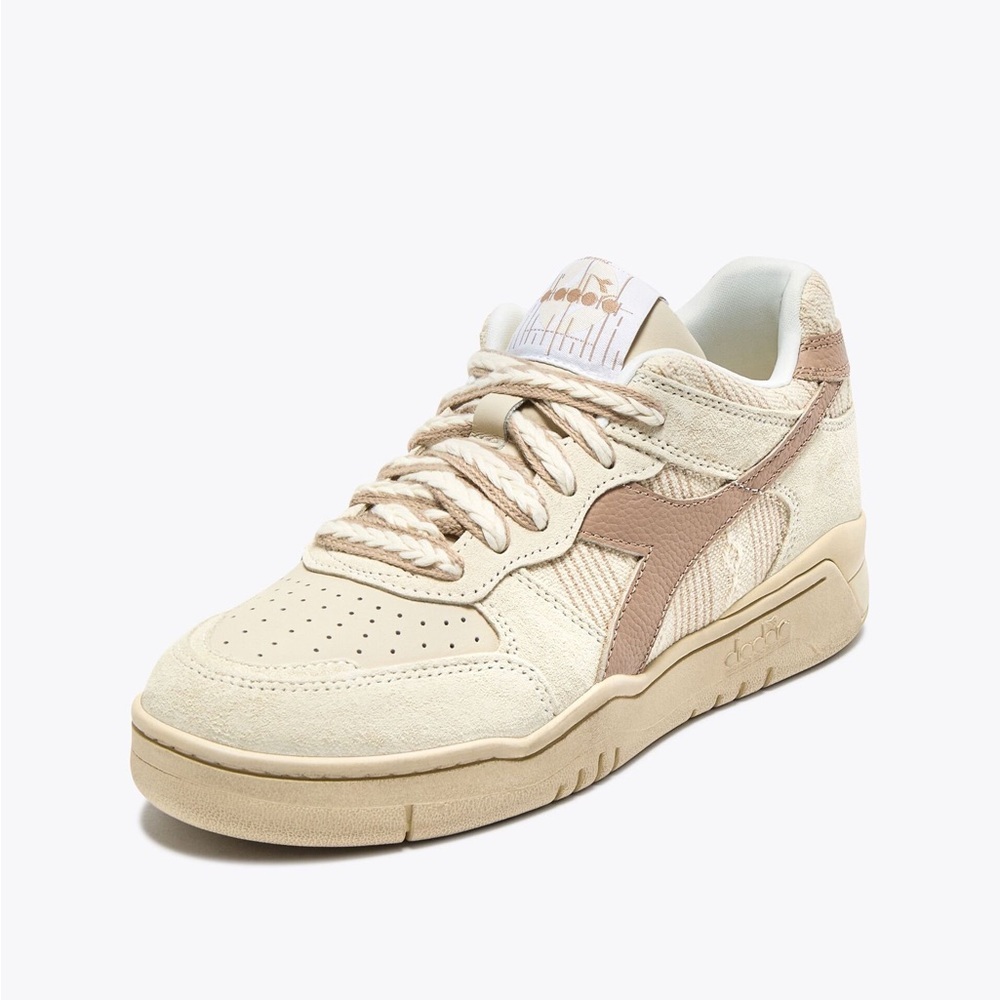 Diadora B.560 BOHO Low-Top Sneaker Cream & Taupe Unisex Size 6 MENS / 7.5 WOMENS